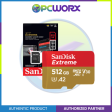 Sandisk SDSQXAV-512G-GN6MN 512GB Extreme Micro SD 190MB s C10 Supply