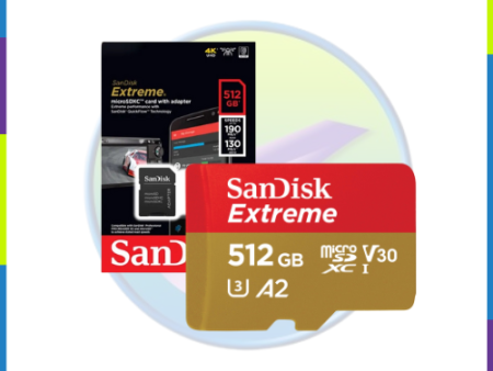 Sandisk SDSQXAV-512G-GN6MN 512GB Extreme Micro SD 190MB s C10 Supply