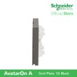 Schneider AvatarOn A 1 gang Grid Plate - BLACK M3T01-BK Cheap