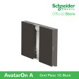 Schneider AvatarOn A 1 gang Grid Plate - BLACK M3T01-BK Cheap