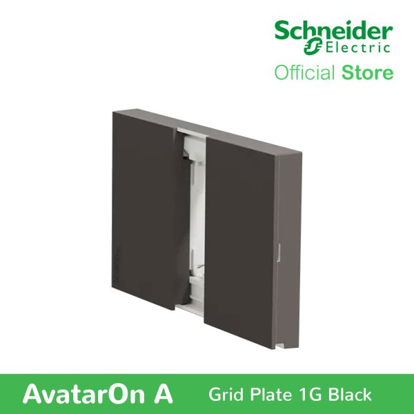 Schneider AvatarOn A 1 gang Grid Plate - BLACK M3T01-BK Cheap