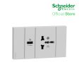 Schneider AvatarOn A 16A 250V International Socket with USB Charger Grey A70426USB-IS-GY For Discount