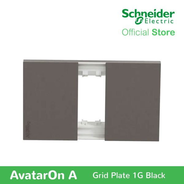 Schneider AvatarOn A 1 gang Grid Plate - BLACK M3T01-BK Cheap