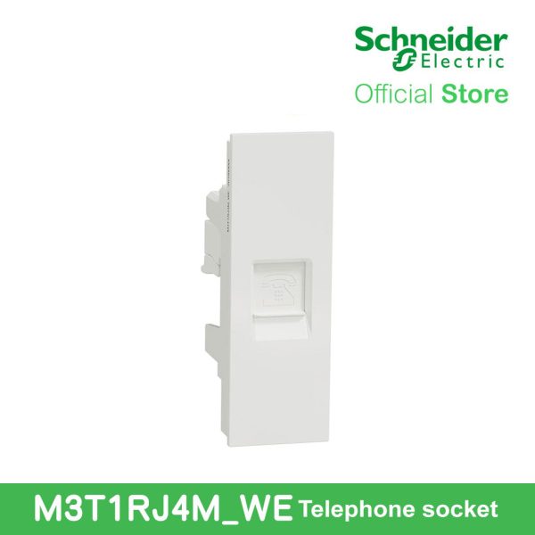 Schneider Telephone Socket AvatarOn With Shutter White M3T1RJ4M-WE Supply