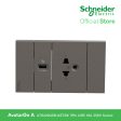 Schneider AvatarOn A 16A 250V 3Pin Universal Socket with USB Charger Black A70426USB-UST-BK Online