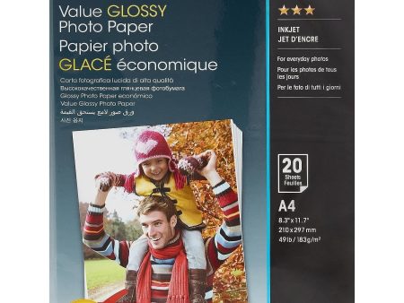 Epson Value Glossy Photo Paper Glossy, A4 (20 sheets) (C13S400035) Online Sale