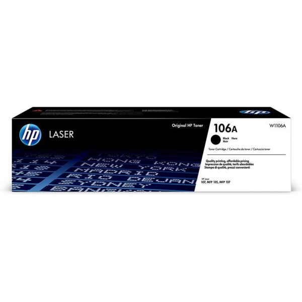 HP 106A Original Toner Cartridge for HP Laser 101w, 102a, 102w, 103a, 103w, 105a, 105w, 107a, 107r, 107w, 107wr, 108a, 108w, MFP 131a, MFP 135a, MFP 135ag, MFP 135r, MFP 135w, MFP 135wg, MFP 138fnw, MFP 138pnw, MFP 139fnw Printers Supply