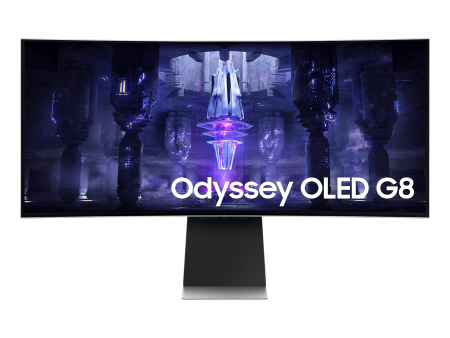 Samsung 34  LS34BG850 Odyssey 1800R Curved UWQHD Monitor OLED panel 175Hz-MicroHDMI, MiniDP, USB-C & Speakers, Silver Online now