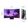 Samsung 55  LS55BG970 Odyssey Ark Curved 1000R UHD Monitor VA panel 165Hz- HDMI,USB Hub Online