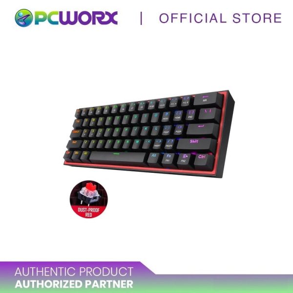 Redragon K617 Fizz 60% Wired Rgb Gaming Keyboard 61 Keys Compact Mechanical Cheap