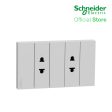 Schneider AvatarOn A 16A 250V 2G 2 Pin Universal Socket-outlet Grey A70426US-GY | Switch Outlet on Sale