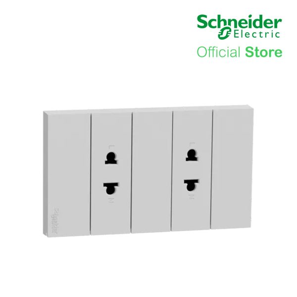 Schneider AvatarOn A 16A 250V 2G 2 Pin Universal Socket-outlet Grey A70426US-GY | Switch Outlet on Sale