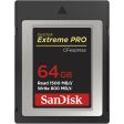 Sandisk SDCFE-064G-GN4NN 64GB EXTREME PRO CFEXPRESS CARD TYPE B 1500MB S R 80 For Cheap