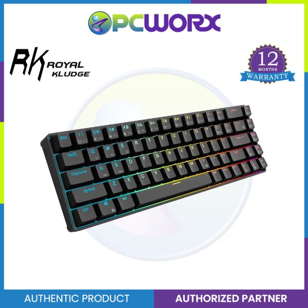 Royal Kludge RKG68 Tri-Mode RGB 68 Keys Hot Swappable Mechanical Gaming Keyboard on Sale