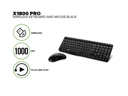 Rapoo X1800 PRO Multimedia 2.4G Wireless Keyboard and Mouse Online