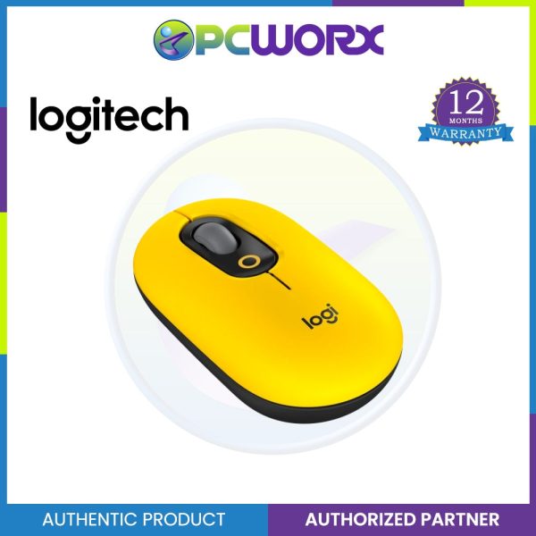 Logitech POP Wireless Mouse with Emoji Button Function Blast Yellow | Wireless Mouse Fashion