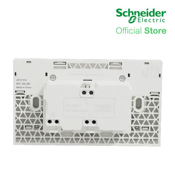 Schneider AvatarOn A Switched Socket Universal 16 A, 250 V, 2G, 3 pin M3T-SIS-WE | Switch Outlet Fashion