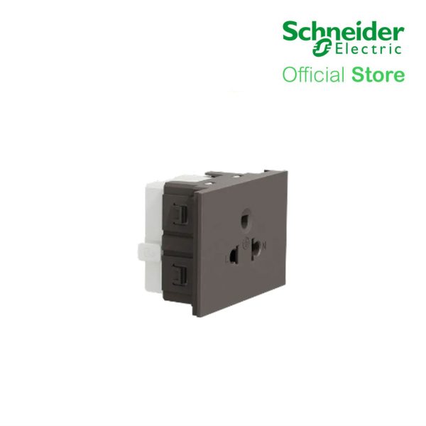 Schneider Socket Outlet AvatarOn A Universal 16A 250V 3 Pin 2S Sized Black M3T426UST-BK Supply