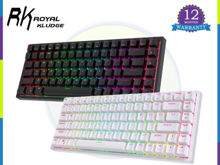 Royal Kludge RK84 Tri-Mode Hot Swappable RGB Backlit Bluetooth 2.4G - 75% Mechanical Keyboard For Cheap