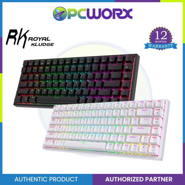 Royal Kludge RK84 Tri-Mode Hot Swappable RGB Backlit Bluetooth 2.4G - 75% Mechanical Keyboard For Cheap