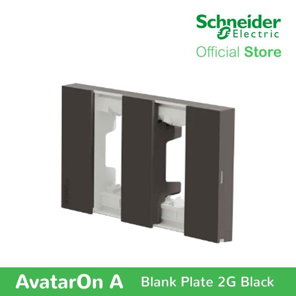 Schneider AvatarOn A 2 gangs Blank Plate - BLACK M3T02-BK Sale