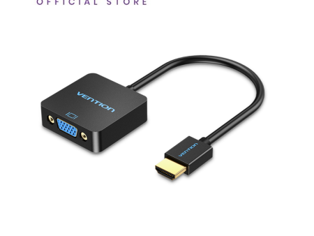 VENTION HDMI to VGA Adapter with Audio HDTV TV AV Video Cable Converter (ACRBB) | HDMI to VGA Cable Adapter | HDMI to VGA Adapter For Cheap