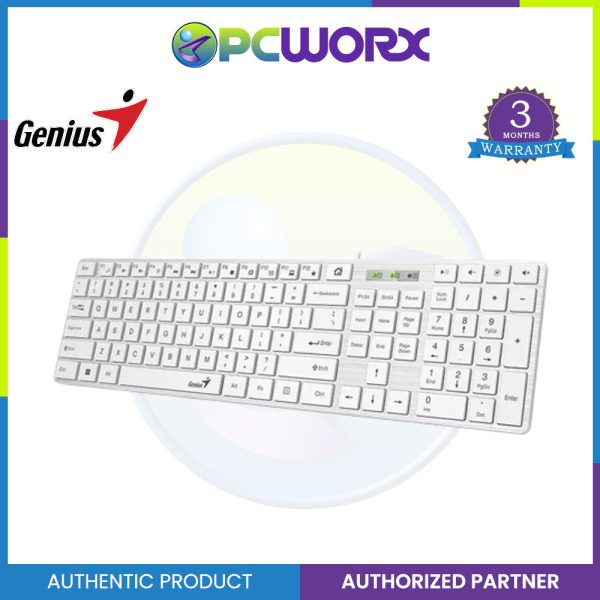 Genius Keyboard Slim Star 126 wired, USB, multimedia, 104 keys, White Online now