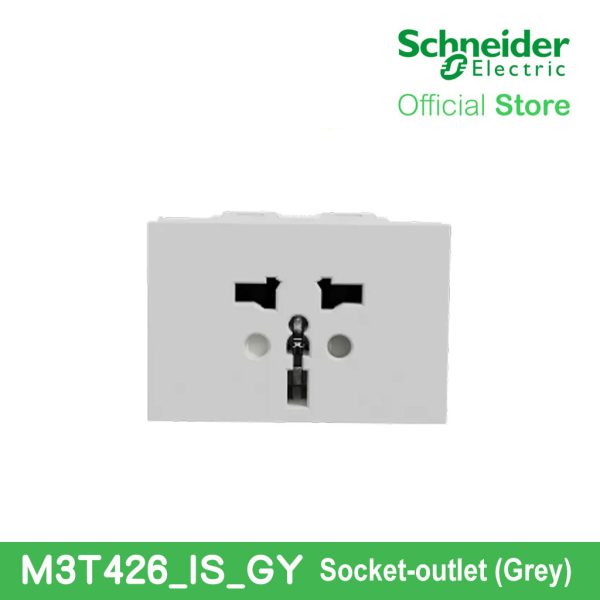 Schneider Socket Outlet Avataron A International 16A 250V 2S sized Grey M3T426-IS-GY Sale