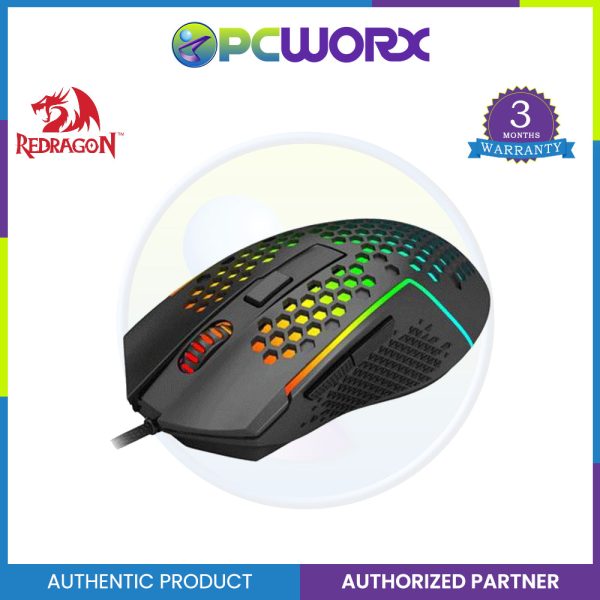 Redragon M987-K Lightweight 55g Honeycomb Gaming Mouse RGB Backlit Wired 6 Buttons Programmable Supply