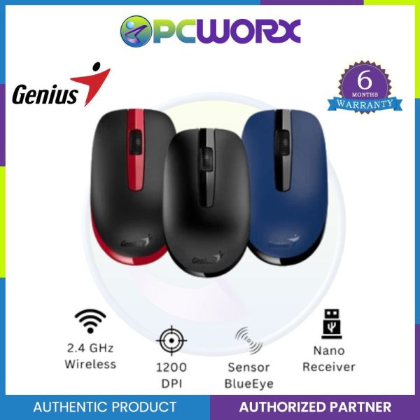 Genius NX-7007 Blueeye 2.4Ghz 1200 Dpi Wireless Mouse Supply