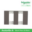 Schneider AvatarOn A 2 gangs Blank Plate - BLACK M3T02-BK Sale