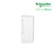 Schneider Enclosure Resi9 MP Surface 1 row of 4 Modules IP40 White Door 1 Earth + 1 Neutral Terminal Blocks MIP12104 For Sale