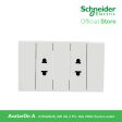 Schneider AvatarOn A 16A 250V 2G 2 Pin Universal Socket-outlet White A70426US-WE | Switch Outlet Online now