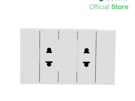 Schneider AvatarOn A 16A 250V 2G 2 Pin Universal Socket-outlet White A70426US-WE | Switch Outlet Online now