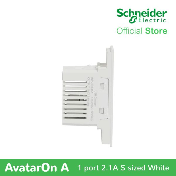 Schneider AvatarOn A 1 USB port 5 V AC-DC USB Charger Outlet - WHITE M3T-USB-WE on Sale