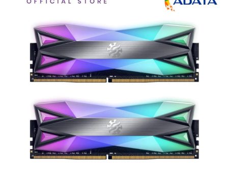 ADATA XPG Spectrix D60G 32GB (2X16GB) DDR4 RGB 3200MHZ PC4-25600 CL16-20-20 1.35V Desktop Memory (Tungsten Grey) | ADATA 32GB RAM DDR4 Supply