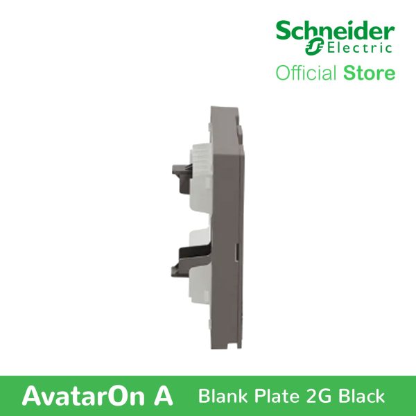 Schneider AvatarOn A 2 gangs Blank Plate - BLACK M3T02-BK Sale