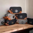 Customizable Toiletry Bag with Leather Patch - Durable, Water-Resistant & Spacious For Discount