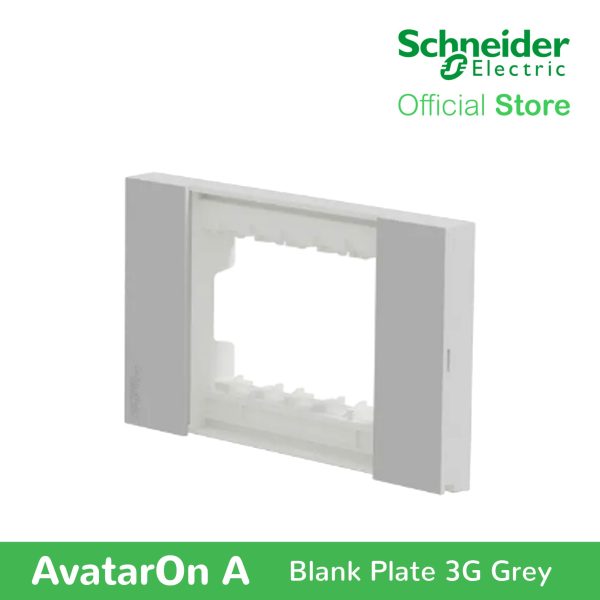 Schneider AvatarOn A 3 gangs Blank Plate - GREY M3T03-GY on Sale