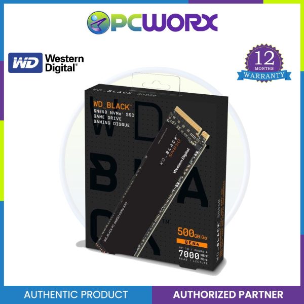 WD Black 500GB SN850 NVMe M.2 Without Heatsink Internal SSD (WDS500G1X0E) For Sale