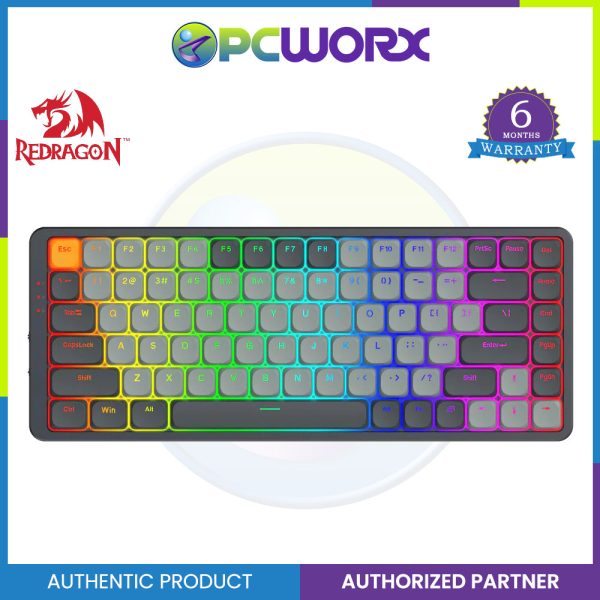 Redragon K652GG-RGB Azure 75% Low-Profile RGB Wireless Mechanical Keyboard  (Dust-Proof Red Switch) Fashion