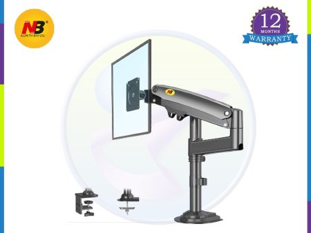 North Bayou NB H100 Single Monitor Desktop Mount Full Swing Adjustable Height for 22 - 35 Inches LED For Sale