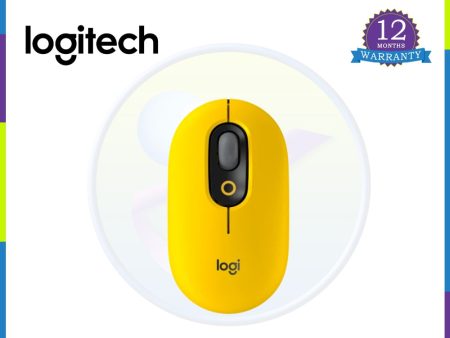 Logitech POP Wireless Mouse with Emoji Button Function Blast Yellow | Wireless Mouse Fashion