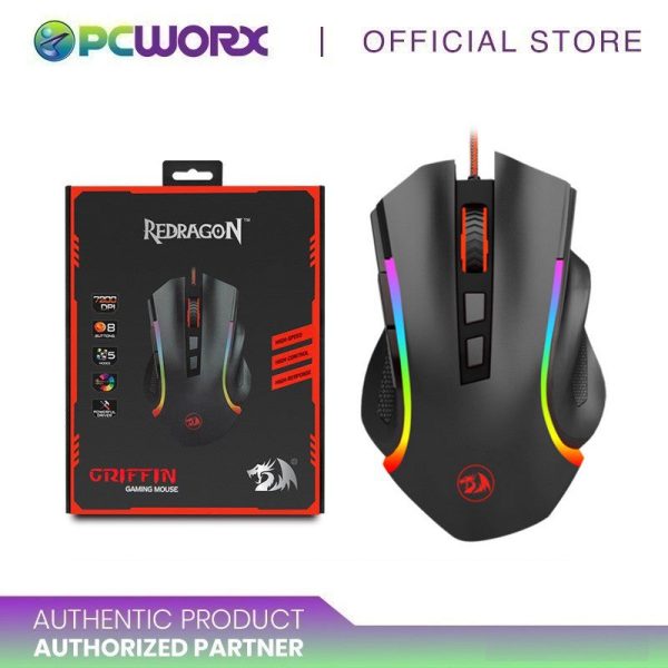 Redragon M607 Griffin 7200 DPI RGB Gaming Mouse on Sale