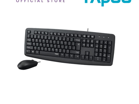 Rapoo NX1600 Wired Optical Keyboard & Mouse | Rapoo Keyboard and Mouse Combo | Mice and Keyboard | Wired Optical Mouse and Keyboard - Wired Mouse & Keyboard Combo For Discount