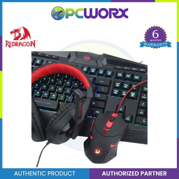 Redragon Gaming Essentials 4 In 1 Set (Keyboard Mouse Mousepad Headset) (S101-BA-2) on Sale