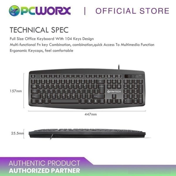 Fantech KM-100 Combo USB Keyboard and Mouse Fashion