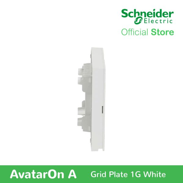 Schneider AvatarOn A 1 gang Grid Plate - WHITE M3T01-WE Discount