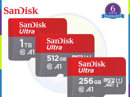 SanDisk 256GB   512GB   1TB Ultra microSDXC UHS-I Memory Card  - 100MB s C10 U1 Full HD A1, MicroSD Fashion