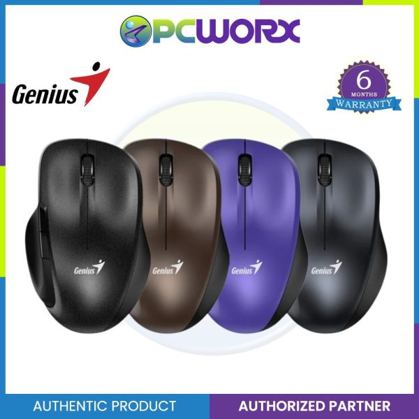 Genius Ergo 8200s Wireless Silent Mouse - Black | Chocolate | Purple | Iron Gray Supply